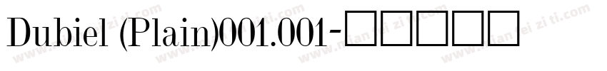 Dubiel (Plain)001.001字体转换